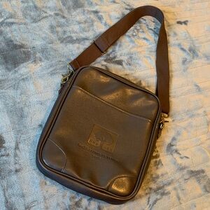 Classic Brown Leather Crossbody Bag unisex trendy universal and unique